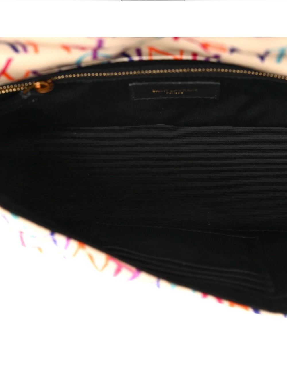 Saint Laurent Medium Jamie Chain Bag in multicolor satin foulard,